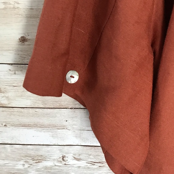 Jennifer Women Rust Short Sleeve Blazer - Picture 8 of 8